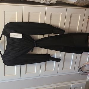 Karen Millen Black Long Sleeve Dress with button cuffs